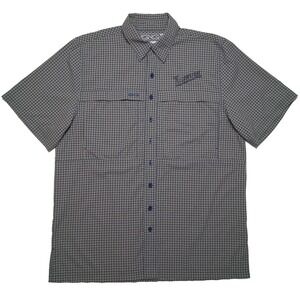 GAME GUARD Yellowstone Bourbon Whiskey Fishing Shirt Mens L Large Green Blue